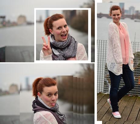 Oberbaumbrücke_Outfitbilder_Berlin_Trenchcoat_beiger Trenchcoat_Chucks_rosa Chucks_rosa Converse_rosa mit Pünktchen_Annanikabu_Outfit_Collage_4