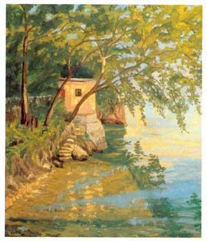 Lakeside Scene, Lake-Como-by Winston Churchill