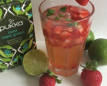 Rezept für alkoholfreien Erdbeer-Mojito mit Minztee