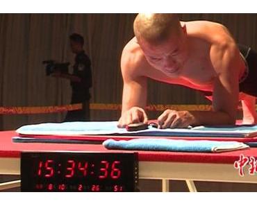 Weltrekord im Planking – Ein Mann wie ein Brett