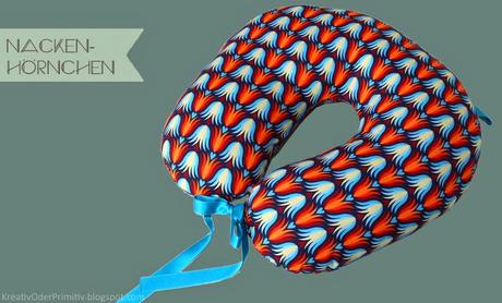 Nackenkissen Nackenhörnchen Nähen Anleitung schnell einfach stoff tutorial schnittmuster kostenlos diy selber machen nähen sewing