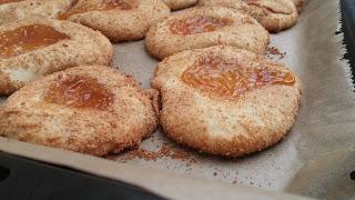 Cheesecake Cookies mit Marmelade