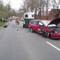 Drei Verletzte bei Autounfall-zwischen Delbrück und Steinhorst. Bild: Polizei Paderborn