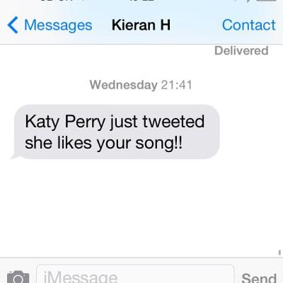 Eine SMS von Kieran Hebden (aka Four Tet). Gepostet auf dem Instagramprofil von @jamie___xx am 08. Mai 2015